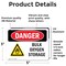 Signmission Bulk Oxygen Storage Danger Sign, Vinyl Decal, 5in W x 3.5in L, 2PK OS-2PACK-DS-D-35-L-1856 - alternate 6
